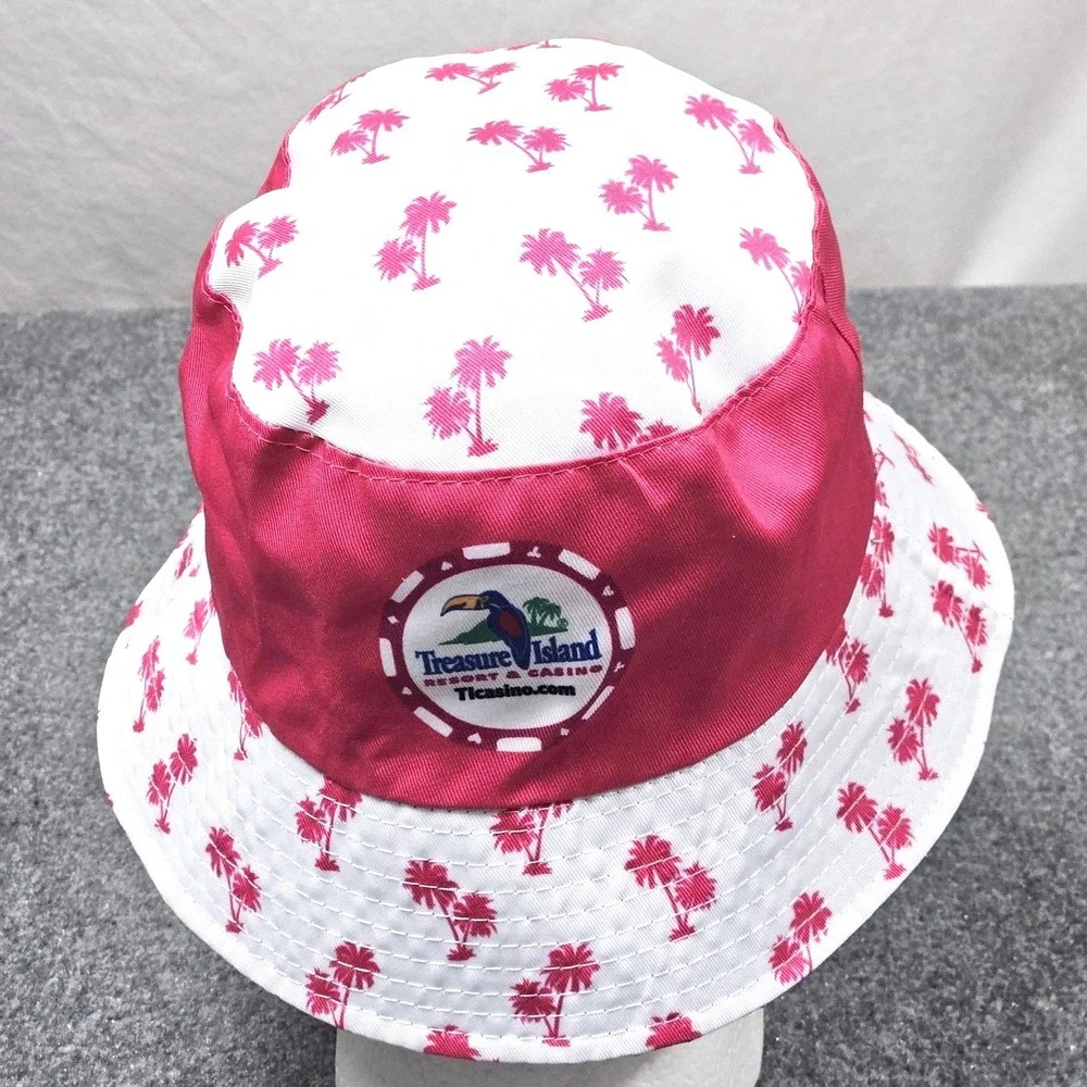 Minnesota Twins Bucket Hat Mens OSFM Blue Pink Reversible Palm Tree MLB Baseball